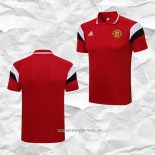 Camiseta Polo del Manchester United 2021 2022 Rojo