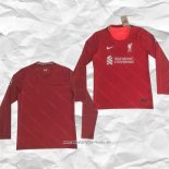 Camiseta Primera Liverpool 2021 2022 Manga Larga