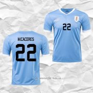 Camiseta Primera Uruguay Jugador M.Caceres 2022