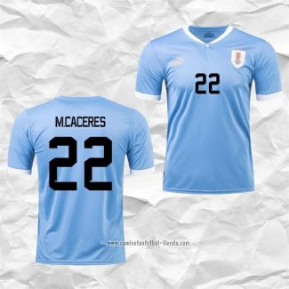 Camiseta Primera Uruguay Jugador M.Caceres 2022