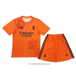 Camiseta Real Madrid Y-3 2024 Nino Naranja