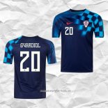 Camiseta Segunda Croacia Jugador Gvardiol 2022