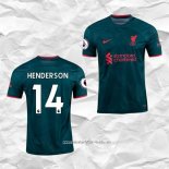 Camiseta Tercera Liverpool Jugador Henderson 2022 2023