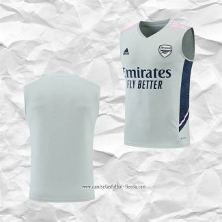 Camiseta de Entrenamiento Arsenal 2022 2023 Sin Mangas Gris