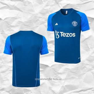 Camiseta de Entrenamiento Manchester United 2023 2024 Azul