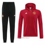 Chandal con Capucha del Manchester United 2022 2023 Rojo