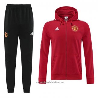 Chandal con Capucha del Manchester United 2022 2023 Rojo