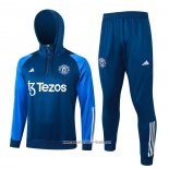 Chandal de Sudadera del Manchester United 2023 2024 Azul