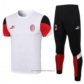 Chandal del AC Milan 2021 2022 Manga Corta Blanco