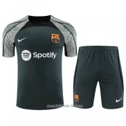 Chandal del Barcelona 2023 2024 Manga Corta Verde - Pantalon Corto