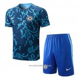 Chandal del Chelsea 2022 2023 Manga Corta Azul - Pantalon Corto