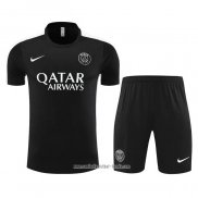 Chandal del Paris Saint-Germain 2023 2024 Manga Corta Negro - Pantalon Corto