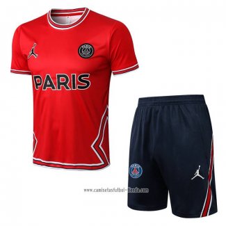 Chandal del Paris Saint-Germain Jordan 2022 2023 Manga Corta Rojo - Pantalon Corto