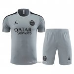 Chandal del Paris Saint-Germain Jordan 2023 2024 Manga Corta Gris - Pantalon Corto