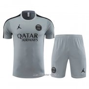 Chandal del Paris Saint-Germain Jordan 2023 2024 Manga Corta Gris - Pantalon Corto