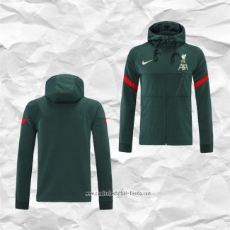 Chaqueta con Capucha del Liverpool 2021 2022 Verde