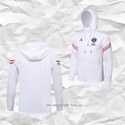 Chaqueta con Capucha del Paris Saint-Germain 2021 2022 Blanco