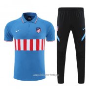 Conjunto Polo del Atletico Madrid 2022 2023 Azul