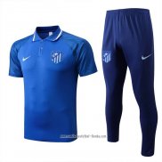 Conjunto Polo del Atletico Madrid 2022 2023 Azul Oscuro