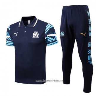 Conjunto Polo del Olympique Marsella 2022-2023 Azul Marino