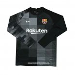 Camiseta Barcelona Portero 2021 2022 Manga Larga Negro