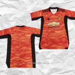 Camiseta Manchester United Portero 2021 2022 Naranja Tailandia