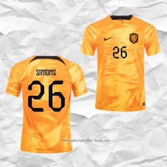 Camiseta Primera Paises Bajos Jugador Simons 2022