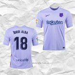 Camiseta Segunda Barcelona Jugador Jordi Alba 2021 2022