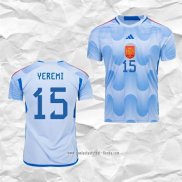 Camiseta Segunda Espana Jugador Yeremi 2022