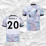 Camiseta Segunda Liverpool Jugador Diogo J. 2022 2023