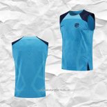 Camiseta de Entrenamiento Atletico Madrid 2022 2023 Sin Mangas Azul