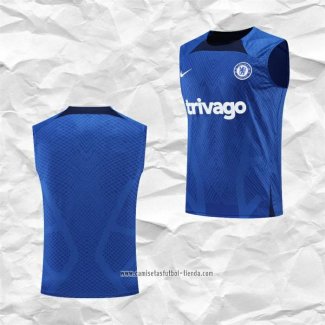 Camiseta de Entrenamiento Chelsea 2022 Sin Mangas Azul