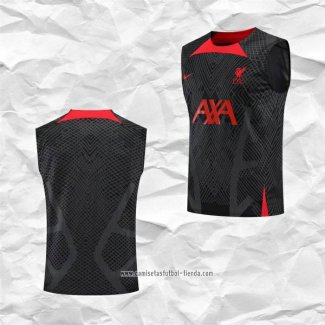 Camiseta de Entrenamiento Liverpool 2022 2023 Sin Mangas Negro