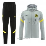 Chandal con Capucha del Chelsea 2021 2022 Gris