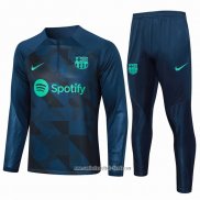 Chandal de Sudadera del Barcelona 2023-2024 Nino Azul