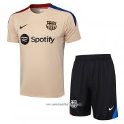 Chandal del Barcelona 2024 2025 Manga Corta Amarillo - Pantalon Corto