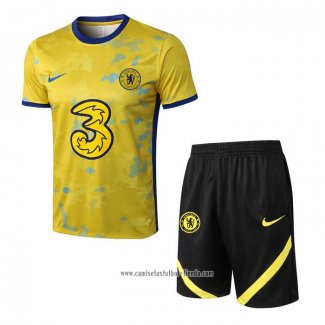 Chandal del Chelsea 2022 2023 Manga Corta Amarillo - Pantalon Corto