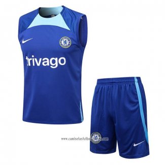 Chandal del Chelsea 2022 2023 Sin Mangas Azul Oscuro