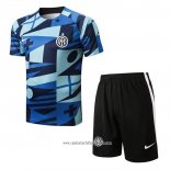 Chandal del Inter Milan 2022 2023 Manga Corta Azul - Pantalon Corto