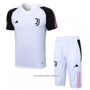 Chandal del Juventus 2023 2024 Manga Corta Blanco - Pantalon Corto