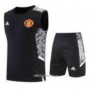 Chandal del Manchester United 2022 2023 Sin Mangas Negro