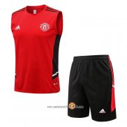 Chandal del Manchester United 2022 2023 Sin Mangas Rojo