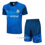 Chandal del Olympique Marsella 2023 2024 Manga Corta Azul - Pantalon Corto