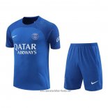 Chandal del Paris Saint-Germain 2022 2023 Manga Corta Azul Oscuro - Pantalon Corto