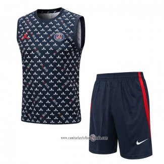 Chandal del Paris Saint-Germain Jordan 2022 2023 Sin Mangas Azul