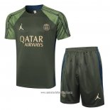 Chandal del Paris Saint-Germain Jordan 2024 2025 Manga Corta Verde - Pantalon Corto