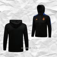 Chaqueta con Capucha del Real Madrid 2021 2022 Negro y Azul