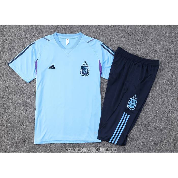 Chandal del Argentina 2023 2024 Manga Corta Azul - Pantalon Corto