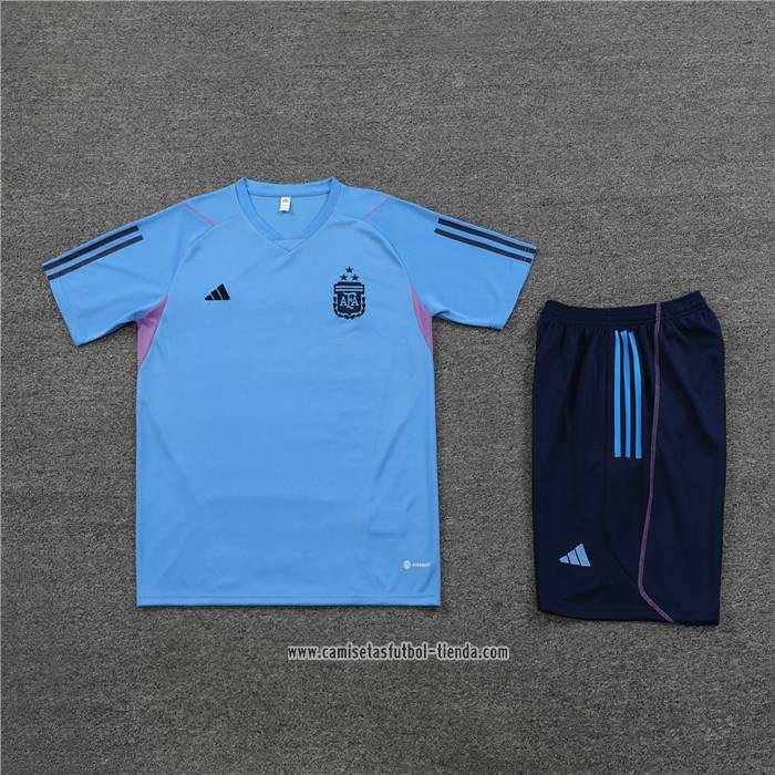 Chandal del Argentina 2023 2024 Manga Corta Azul Oscuro - Pantalon Corto