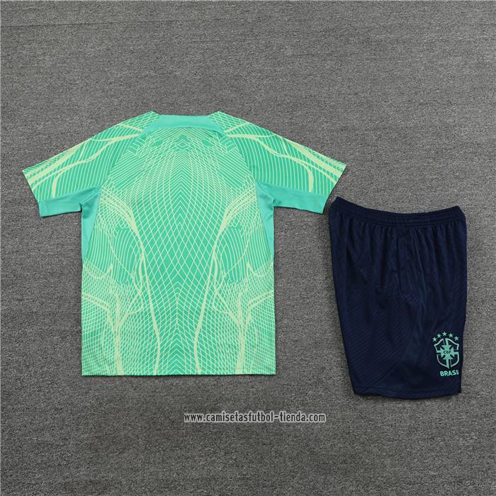 Chandal del Brasil 2022 2023 Manga Corta Verde - Pantalon Corto